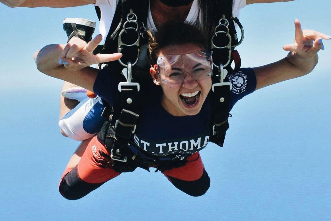 Allie Northrop skydiving
