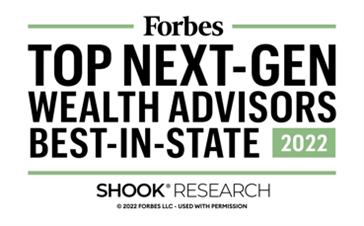 Forbes Top Next-Gen Wealth Advisors Best-in-State 2022 Shook Research 2022 Forbes LLC Used with Permission